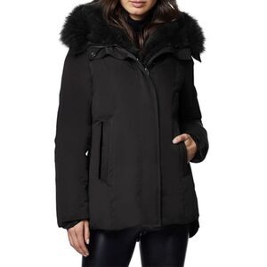 Dawn Levy Luka down Fill fur trim winter jacket size large